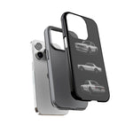Silver Hakosuka Skyline Classic Sports Car Tough Phone Case for JDM Fans