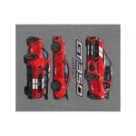 Red GT350 2025 Car Illustration Microfiber Blanket | Sports Muscle Car
