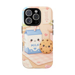Milk Cookie Phone Case Cute Food Kawaii Tough Cover Gift Art
