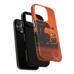 Orange Mustang Art Phone Case, GT500 American Muscle Car Tough Cover for Male