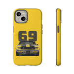 1969 Camaro Z28 Yellow Front View Muscle Car Tough Phone Case