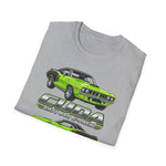1971 Cuda 440 Muscle Car T-Shirt | Classic Barracuda Trio Illustration