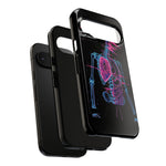 Neon Anatomical Skeleton Phone Case | Internal Displacement Art