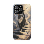 Piano Cat walking on keys Tough Case | Phone cover, musical cat art