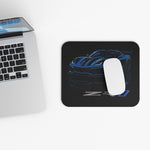 C7 ZR1 Sports Car Mouse Pad – Blue Corvette-Style Art, Non-Slip Rubber Base, 9.5x7.9 in