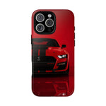 Red Mustang Art Phone Case, GT500 American Muscle Car Tough Cover