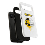 Z06 Corvette Phone Case, Yellow Sketch Reveal Chrome Cover