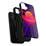 Classic Grid Sunset Vaporwave Art Tough Phone Case