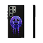 Glitch Sad Face Phone Case, Anime Melt Static Tough Cover