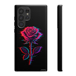 Glitch Rose Neon Phone Case Vaporwave Tough Cover