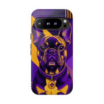 French Bulldog Pop-Art Portrait Tough Phone Case - Purple Gold