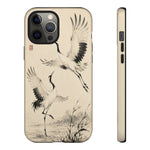 Red-Crowned Crane Sumi-e Art Tough Phone Case