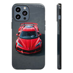 Red C8 Z06 Track Wing Tough Phone Case Cover Gift Art