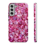 Pink Heart Gem Pattern phone case | Tough Case