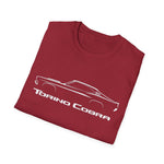 1970 Torino Cobra Outline Silhouette Muscle T-Shirt Line Art Silhouette Emblem Car Fan Gift