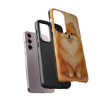 Pomeranian Tiny Fox Fluffy Art Tough Phone Case