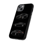 Black 300ZX Sports Car Tough Phone Case - Multi View