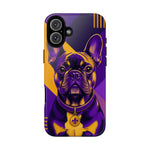 French Bulldog Pop-Art Portrait Tough Phone Case - Purple Gold
