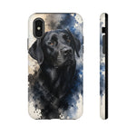 Black Lab Watercolor Art Tough Phone Case - Dog Portrait