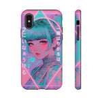 Neon Cyber Geisha phone case | Tough Case