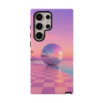 Retro Vaporwave Sunset sphere phone case | protective cover