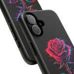 Glitch Rose Neon Phone Case Vaporwave Tough Cover