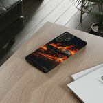 Black Charger Classic Muscle Flames Tough Phone Case Cover Gift