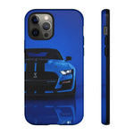 Blue Mustang Art Phone Case, GT500 American Muscle Car Tough Cover for Men