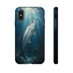 Painterly Marine Art Phone Case, Tarpon Surface Light Cover