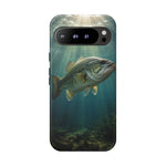 Largemouth Bass Phone Case, Sunlit Underwater Tough Cover, Gift