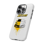 Z06 Corvette Phone Case, Yellow Sketch Reveal Chrome Cover