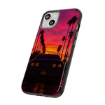 Matte Black Challenger Sunset Tough Phone Case - Palm Silhouette