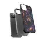 Cosmic Wolf Phone Case, Galaxy Nebula Portrait Tough Cover, Gift