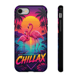 Chillax Flamingo Tropical Vaporwave Phone Case – Retro Bird Aesthetic