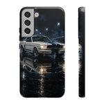 GT350 Phone Case White, Rainy Track Night Classic Racer Tough Cover
