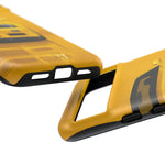 Yellow Skyline Phone Case, R34 GTR 90s JDM Legend Tough Cover for Men Gift