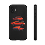 1969 Camaro SS Orange Triple View Muscle Car Tough Phone Case