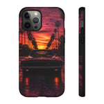 1969 Charger Sunset Tough Phone Case - Palm Silhouette Poster