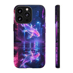 Neon Koi Reflection Vaporwave phone case | Tough Cover