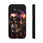 Chrome Skull Sunset Reflection Phone Case Tough Cover Gift