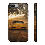 C5 Z06 Corvette Phone Case, Yellow Golden Hour Trail Cover