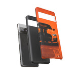 Orange Mustang Art Phone Case, GT500 American Muscle Car Tough Cover for Male
