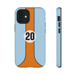 Blue Orange 20 Retro Endurance Racing Stripe Tough Phone Case Cover