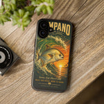 Golden Pompano Fish Phone Case | Coastal Sunset Surf Illustration