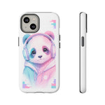 Pastel Panda Phone Case, Glitch Color Block Cover