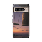 Temple Bell Sunset Phone Case Japan Zen Tough Case