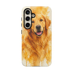 Golden Retriever Watercolor Art Tough Phone Case - Dog Portrait