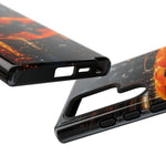 Orange Daytona Phone Case, Rainy City Night Muscle Car Tough Cover