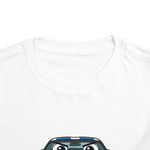 Cute Cartoon C6 Sports Car Toddler T-Shirt Funny Race Car Kids Tee Blue Stripe Car Shirt
