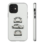 1989 Miata White Triple View Roadster Tough Phone Case Cover